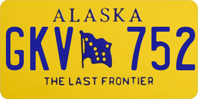 AK license plate GKV752