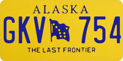 AK license plate GKV754