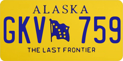 AK license plate GKV759