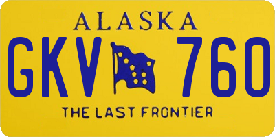 AK license plate GKV760