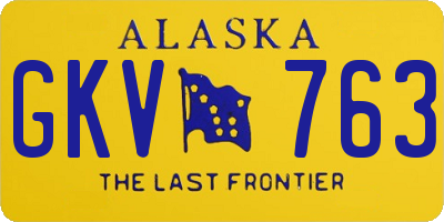 AK license plate GKV763