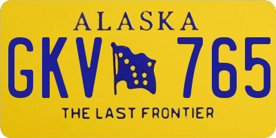 AK license plate GKV765