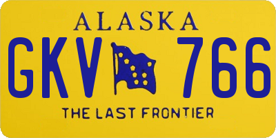 AK license plate GKV766