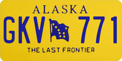 AK license plate GKV771