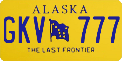 AK license plate GKV777