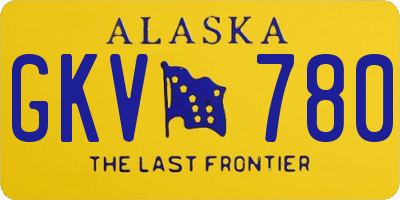 AK license plate GKV780
