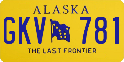 AK license plate GKV781