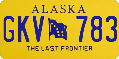 AK license plate GKV783