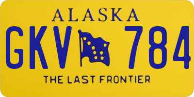 AK license plate GKV784