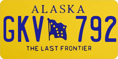 AK license plate GKV792