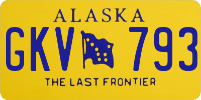 AK license plate GKV793