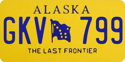 AK license plate GKV799