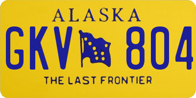 AK license plate GKV804