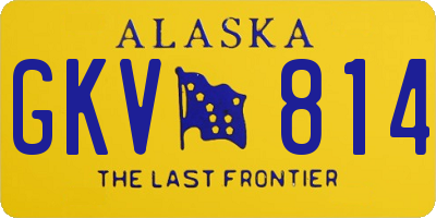 AK license plate GKV814