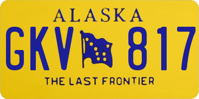 AK license plate GKV817