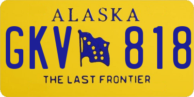 AK license plate GKV818