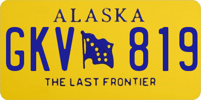AK license plate GKV819