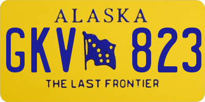 AK license plate GKV823