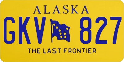 AK license plate GKV827