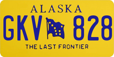 AK license plate GKV828