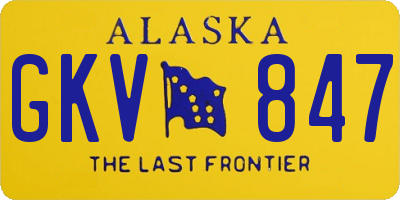 AK license plate GKV847