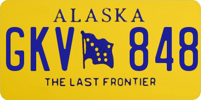 AK license plate GKV848