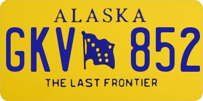 AK license plate GKV852