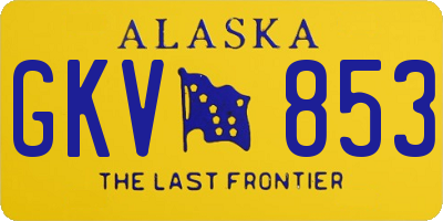 AK license plate GKV853
