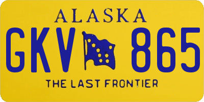 AK license plate GKV865