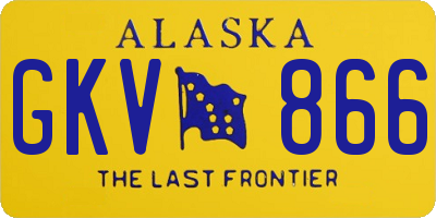AK license plate GKV866