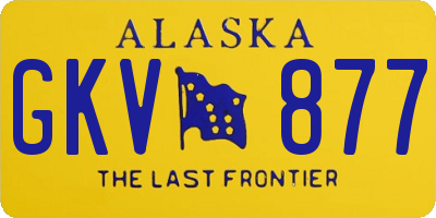 AK license plate GKV877