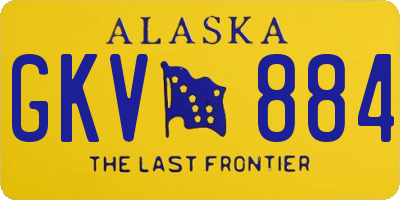 AK license plate GKV884