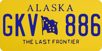 AK license plate GKV886