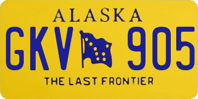 AK license plate GKV905