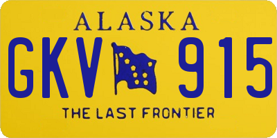 AK license plate GKV915