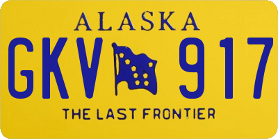 AK license plate GKV917