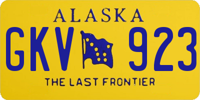 AK license plate GKV923