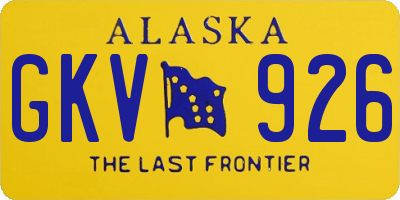 AK license plate GKV926