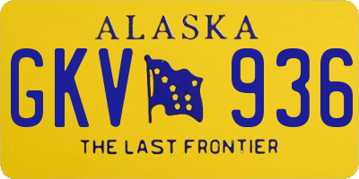 AK license plate GKV936