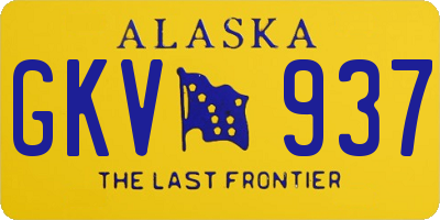 AK license plate GKV937