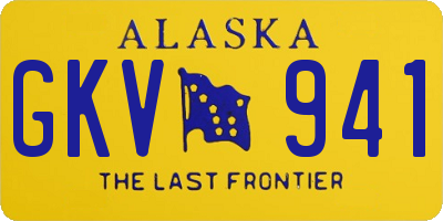 AK license plate GKV941