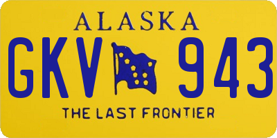 AK license plate GKV943