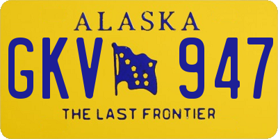 AK license plate GKV947