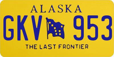 AK license plate GKV953