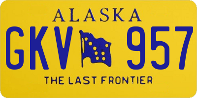 AK license plate GKV957