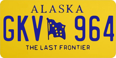 AK license plate GKV964