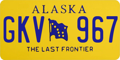 AK license plate GKV967