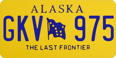 AK license plate GKV975