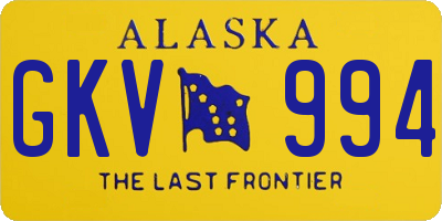 AK license plate GKV994