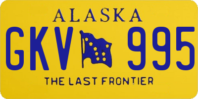 AK license plate GKV995